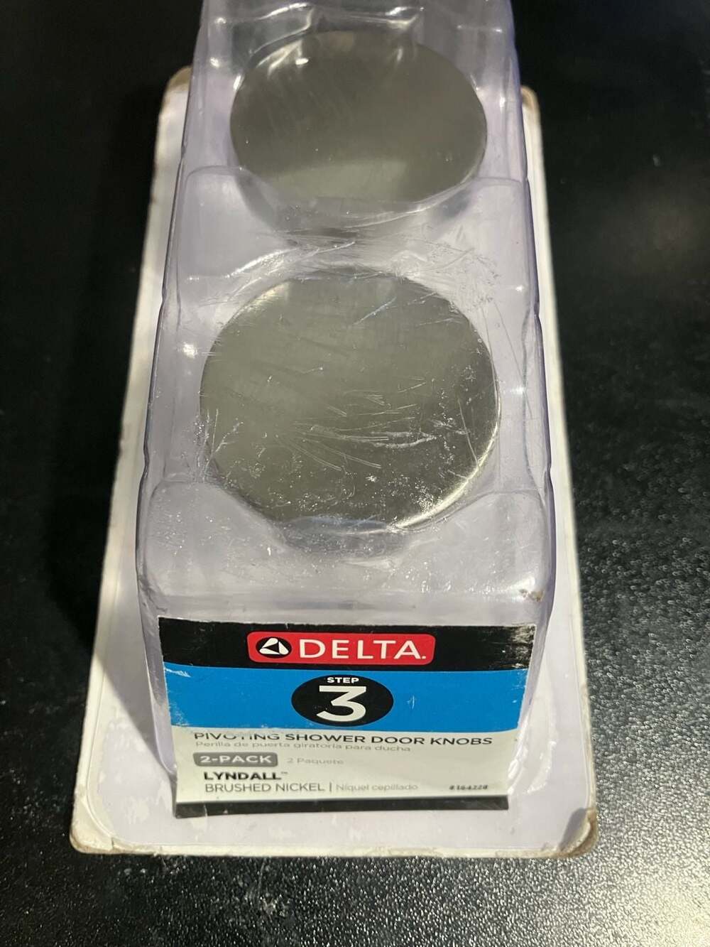 Delta Lyndall Brushed Nickel Pivoting Shower Door Knobs 2-Pack #164228